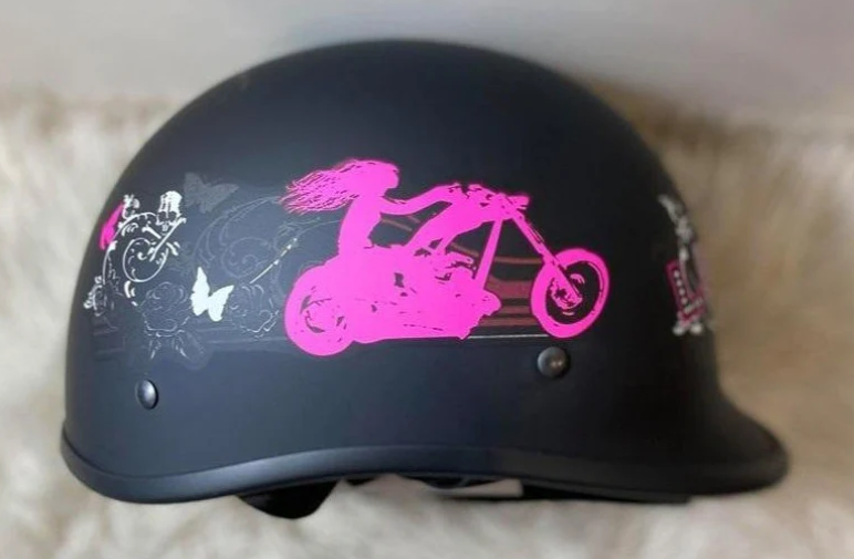 BFR Lady rider DOT Motorcycle Polo Helmet-Pink