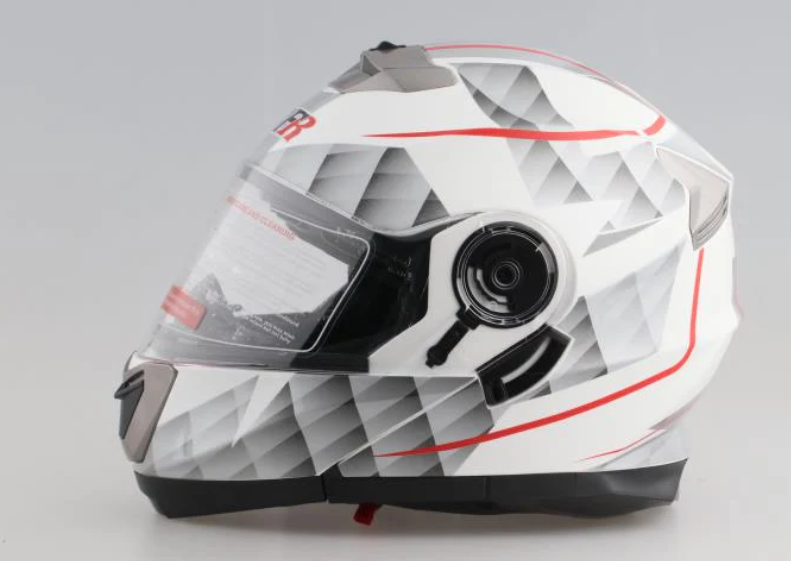 BFR Modular Motorcycle Helmet – White & Black