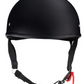DOT Open Motorcycle Helmet - Matte Flat Black