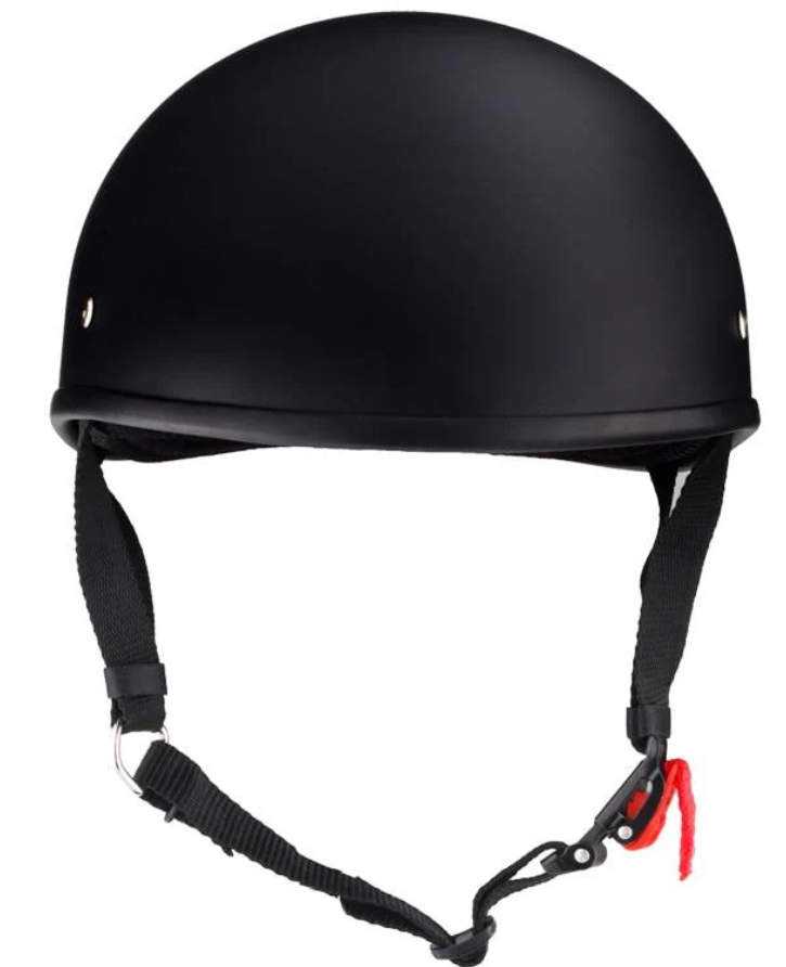 DOT Open Motorcycle Helmet - Matte Flat Black