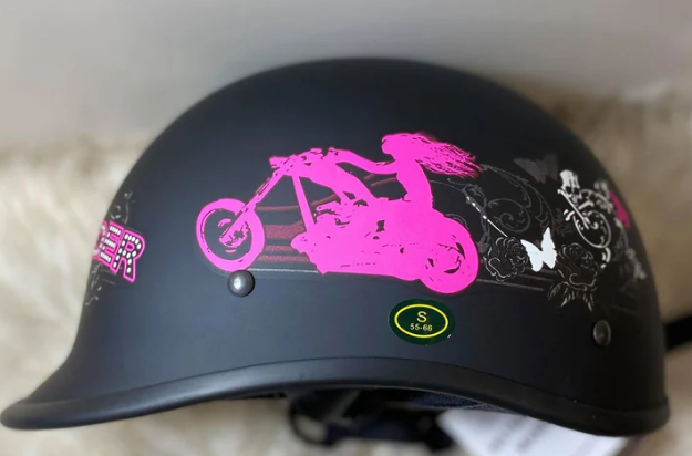 BFR Lady rider DOT Motorcycle Polo Helmet-Pink