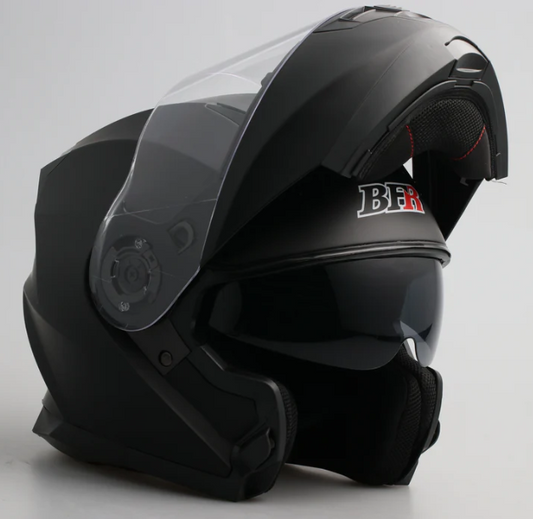 BFR Modular Flip-Up Motorcycle Helmet- Graphic Matte Black