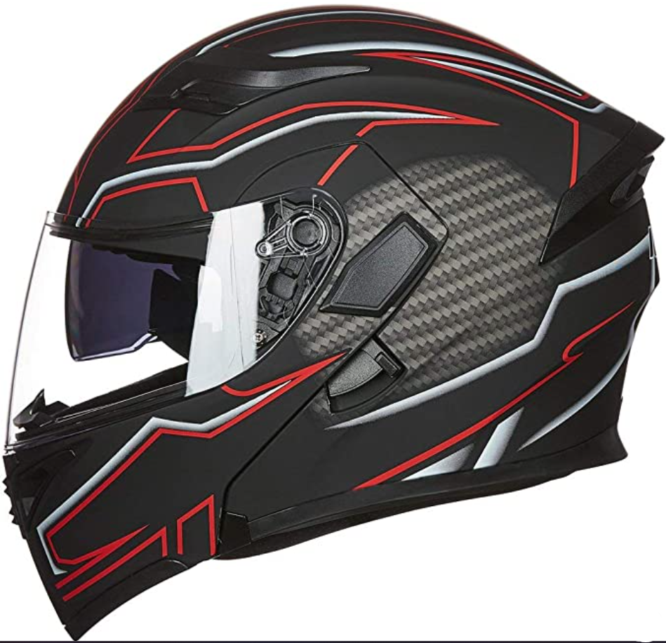 BFR Flip Up Motorcycle Helmet – Black & Red